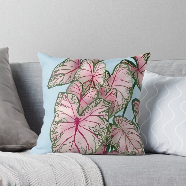 Item preview, Caladium Pink Beauty Illustration On Blue designed and sold by Ana Moguš.