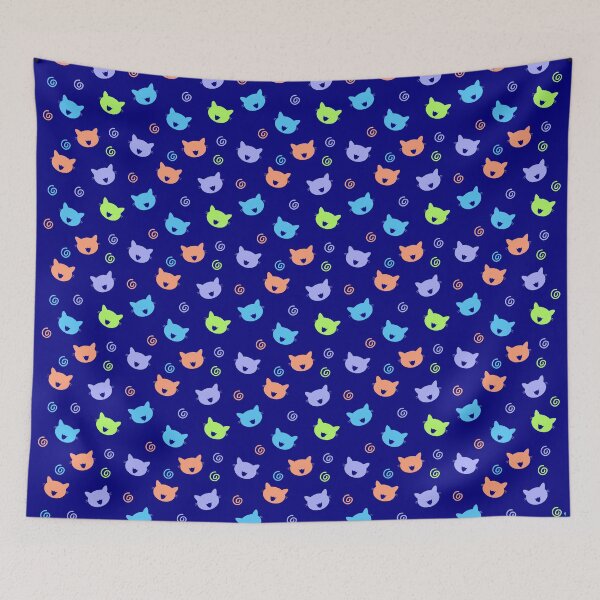 Item preview, Cute cat happy face spiral pattern designed and sold by ClawverCat.