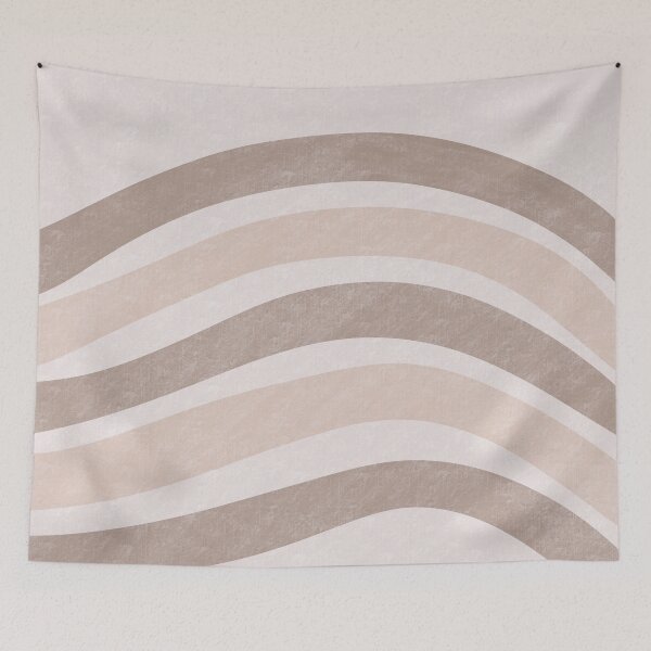 Item preview, Textured Wavy Lines Curvy Stripes Pattern Boho Style Cute Aesthetic Light Taupe designed and sold by scorpiolane.