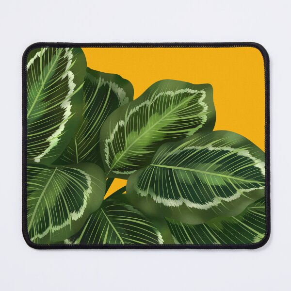 Item preview, Calathea Marion Illustration On Dark Yellow designed and sold by Ana Moguš.