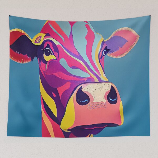 Item preview, colorful cows designed and sold by Aliveforfun.