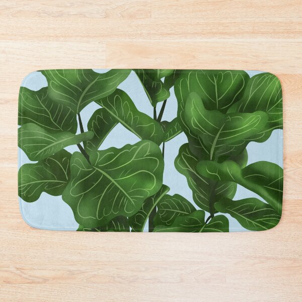 Item preview, Fiddle Leaf Fig Illustration On Blue designed and sold by Ana Moguš.