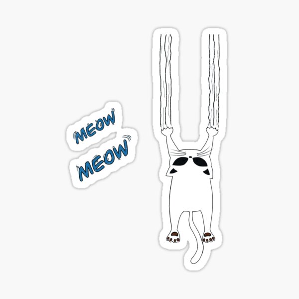 Cute Cat Sticker For Sale By Drowdigitalart Redbubble 4763