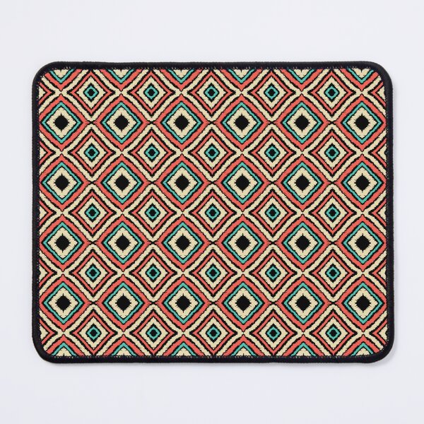 Item preview, Ikat Pattern in Beige,Orange,Light Blue and Black Colors designed and sold by SoccaTamam.