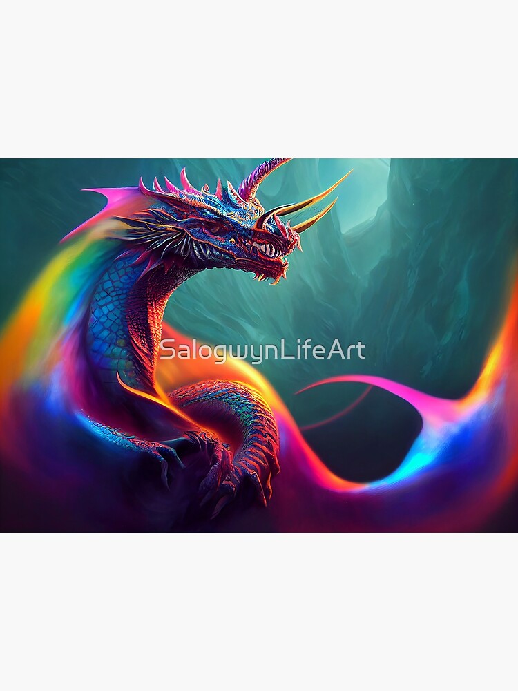 “Psychedelic Dragon” Poster for Sale by SalogwynLifeArt | Redbubble