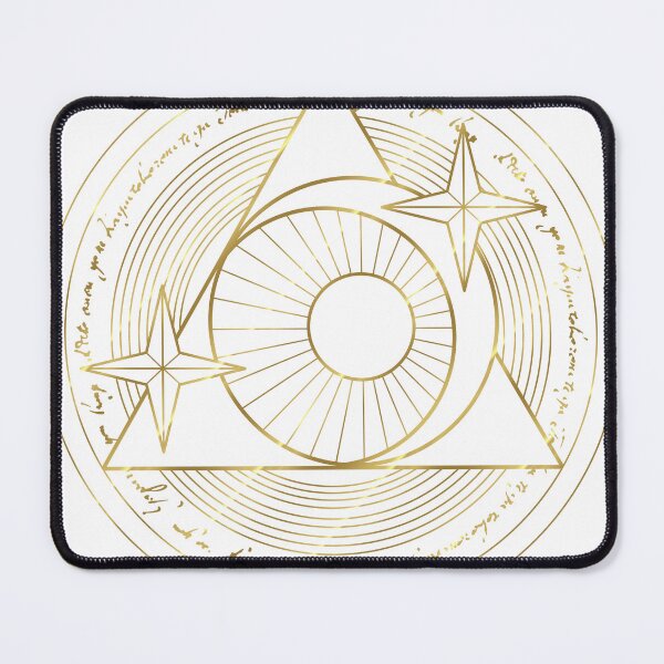 Item preview, Moon and Stars Golden Line Magic Circle on White designed and sold by Saanis.
