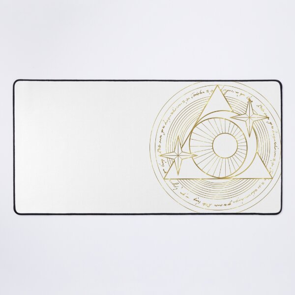 Item preview, Moon and Stars Golden Line Magic Circle on White designed and sold by Saanis.
