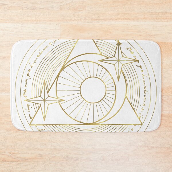 Item preview, Moon and Stars Golden Line Magic Circle on White designed and sold by Saanis.