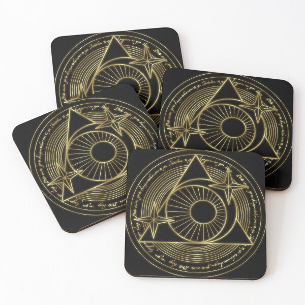 Item preview, Glowing Moon and Stars Golden Line Magic Circle  designed and sold by Saanis.