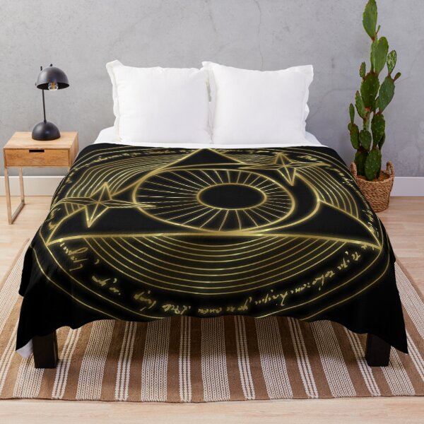 Item preview, Glowing Moon and Stars Golden Line Magic Circle  designed and sold by Saanis.