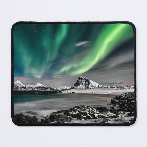 Item preview, GREEN NORTHERN LIGHTS OVER THE MOUNTAINS designed and sold by MJ96-PRO.