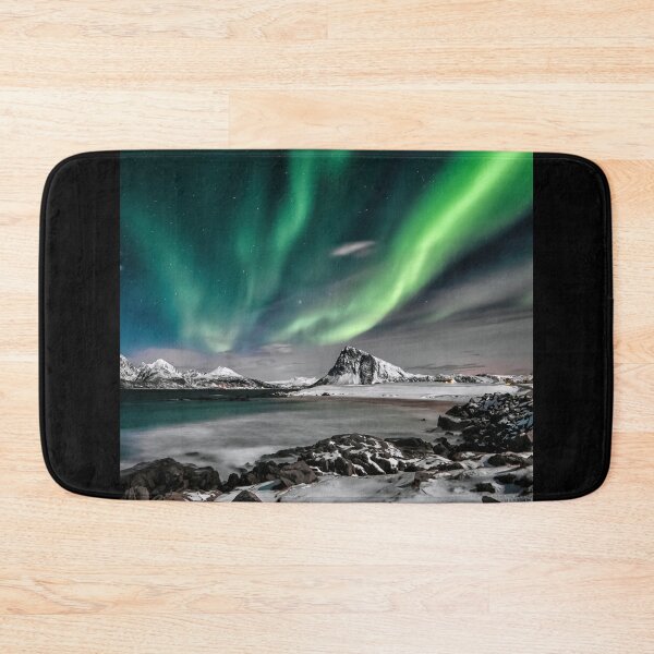 Item preview, GREEN NORTHERN LIGHTS OVER THE MOUNTAINS designed and sold by MJ96-PRO.