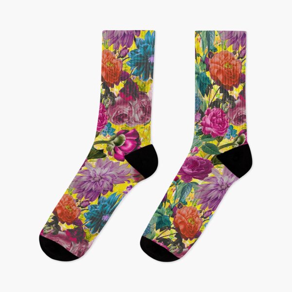 Item preview, Stylish Floral night garden, Vintage flowers and roses, botanical floral pattern, yellow vintage botanical designed and sold by ZeinabTaha.