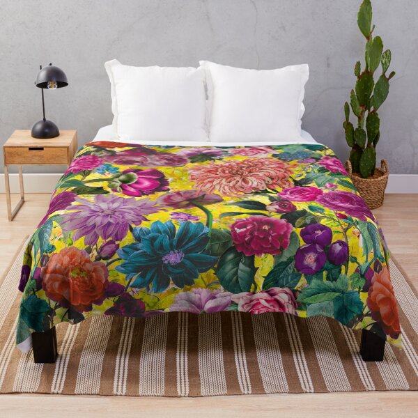 Item preview, Stylish Floral night garden, Vintage flowers and roses, botanical floral pattern, yellow vintage botanical designed and sold by ZeinabTaha.
