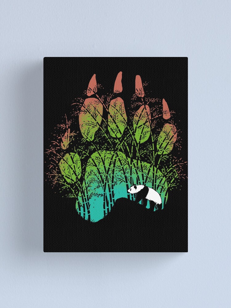 Alternate view of Panda track Canvas Print
