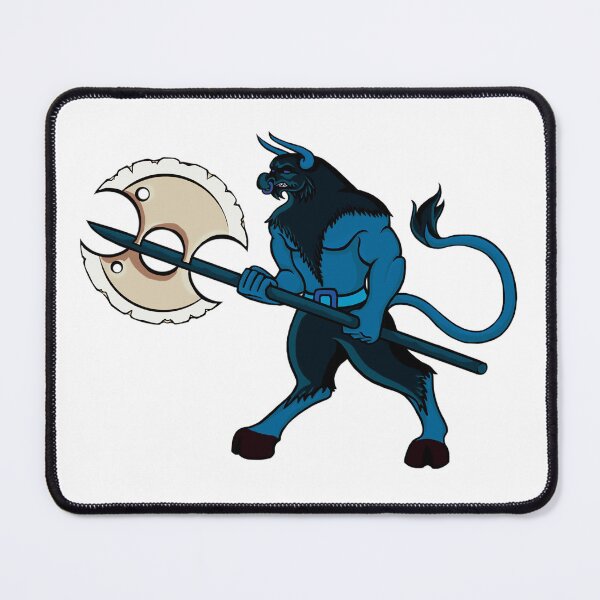 Item preview, Minotaur in blue designed and sold by BeccaDoodles.