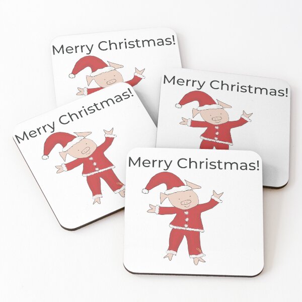 Item preview, Father Christmas, Santa Claus costume wearing cute pig. Merry Christmas!  designed and sold by PiggingJapan.