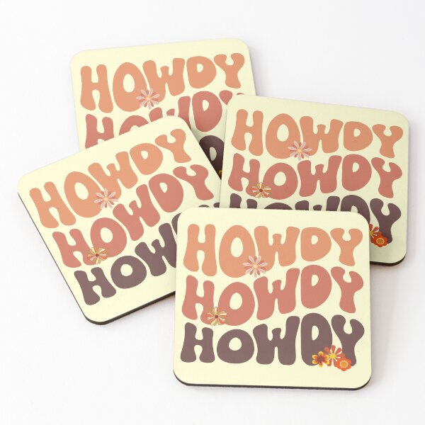 Item preview, Howdy Howdy Howdy - Retro Design In Retro Colors designed and sold by handsoftime2020.