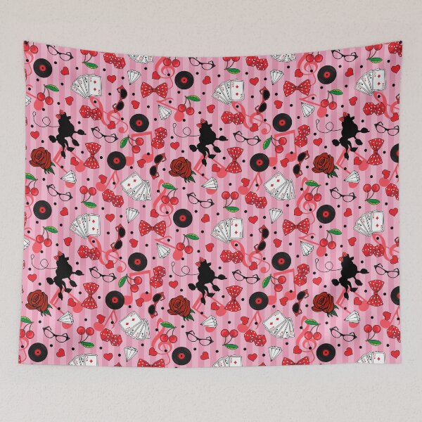 Item preview, Rockabilly 1950s Rock and Roll Vintage Pattern designed and sold by HotHibiscus.