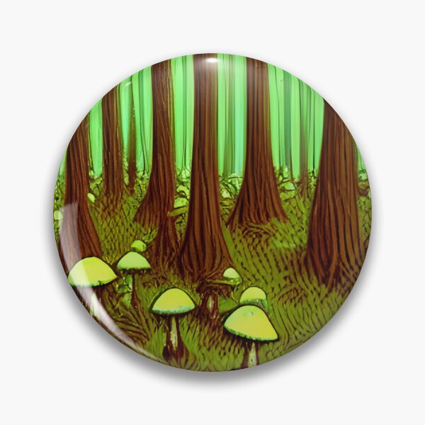 Item preview, Mushroom Forest Woodcut, Ai Generated Art  designed and sold by ACC .