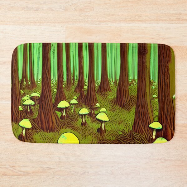 Item preview, Mushroom Forest Woodcut, Ai Generated Art  designed and sold by ACC .