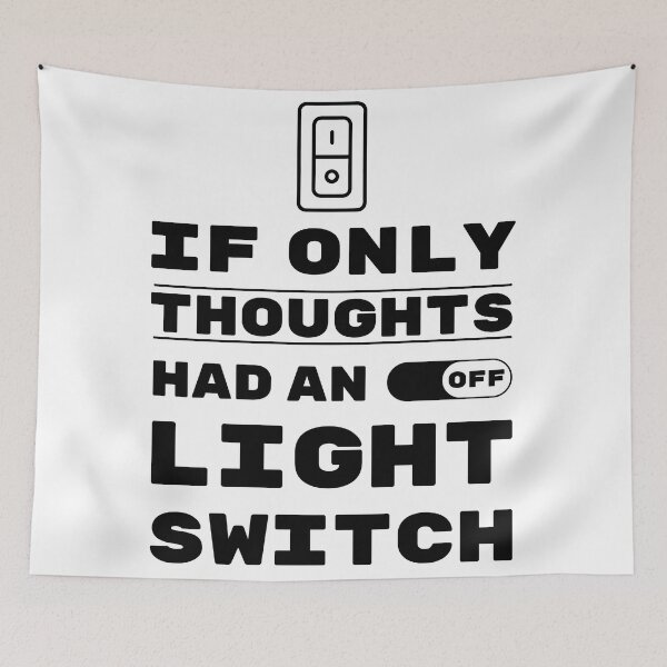 Item preview, If Only Thoughts Had An Off Switch. Life, Quote, Inspiration, Depression, Typography, Anxiety, Random. designed and sold by Salmaniix.