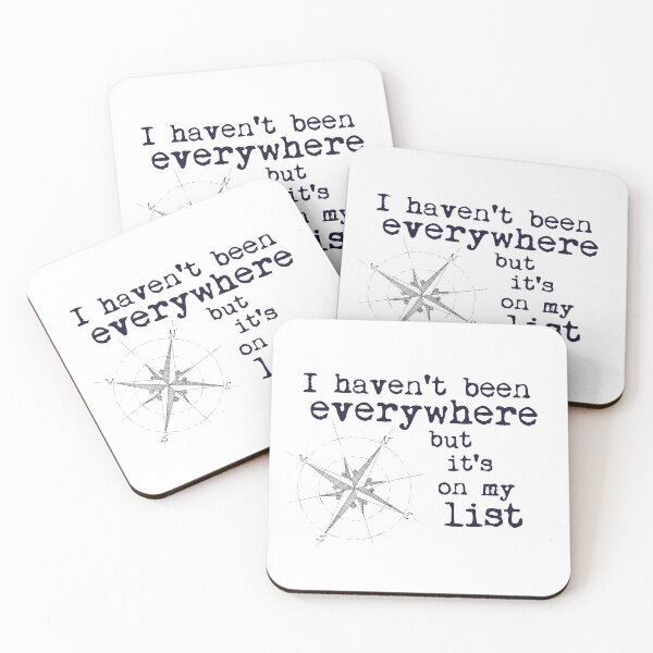 Item preview,  I haven't been everywhere but it's on my list - Travel Quote Susan Sontag designed and sold by NewNomads.