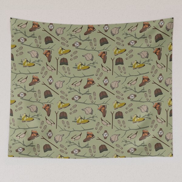 Item preview, Hiking Trekking Outdoors Wanderlust Pattern designed and sold by HotHibiscus.