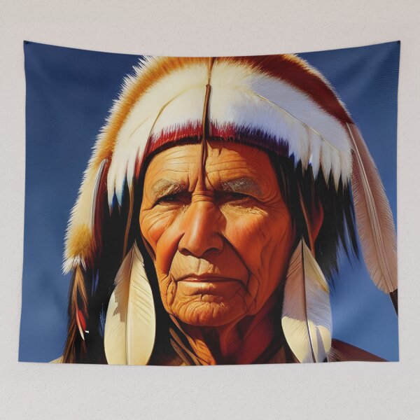 Artikelvorschau, Porträt des American Plains Indianer entworfen und verkauft von Colin Bentham.