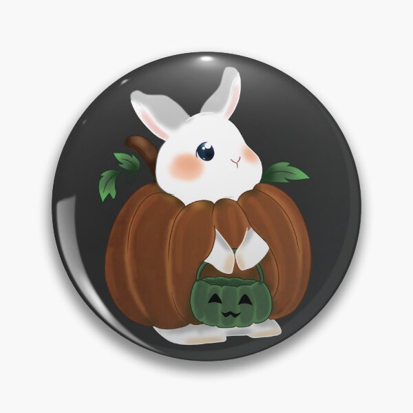 Item preview, Little Bunny using pumpkin dress Left_ Bunniesmee Halloween Edition  designed and sold by bunniesmee.