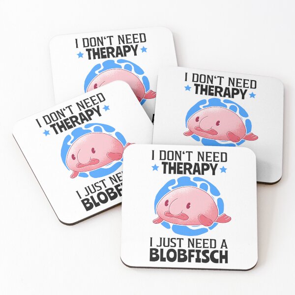 Item preview, Blobfish are my therapy fish meme designed and sold by madgrfx.