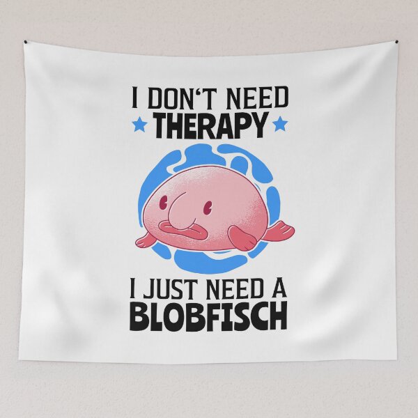 Item preview, Blobfish are my therapy fish meme designed and sold by madgrfx.