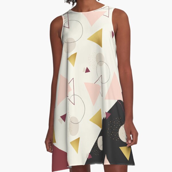Triangles Mix #redbubble #decor #buyart A-Line Dress