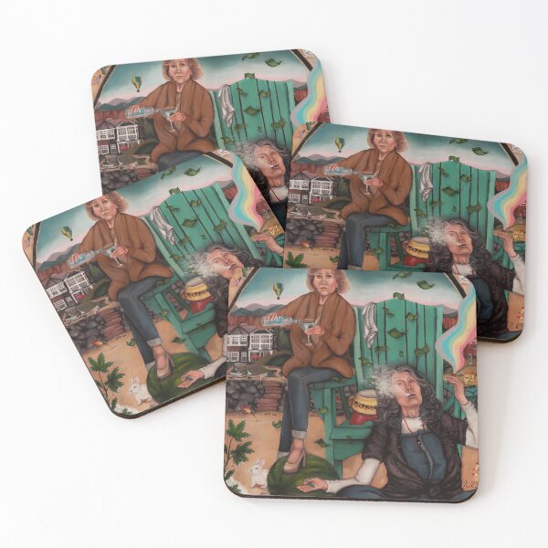 Item preview, “Stuck in the middle with you” Grace and Frankie / Jane Fonda and Lily Tomlin painting designed and sold by SincerelyEn.