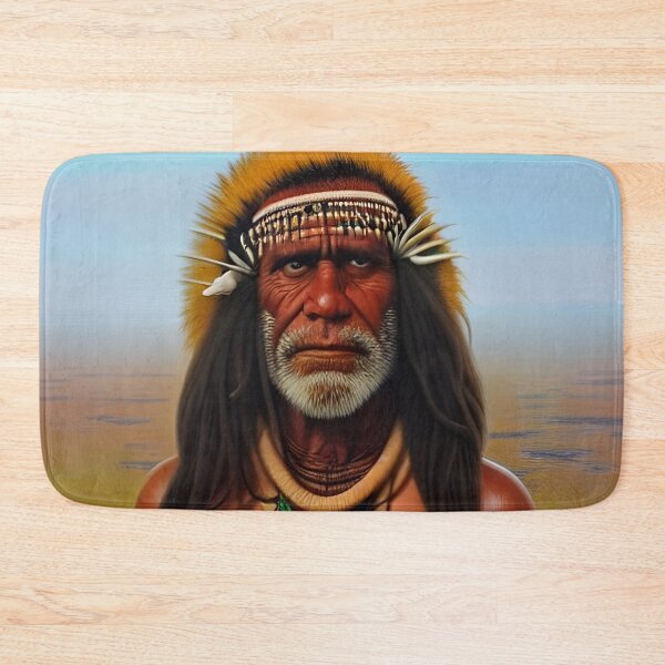 Item preview, Portrait of Australian Aborigine shaman designed and sold by Colin Bentham.
