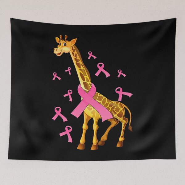 Item preview, Giraffe Pink Ribbon Breast Cancer Awareness Support Month designed and sold by enragedchild257.