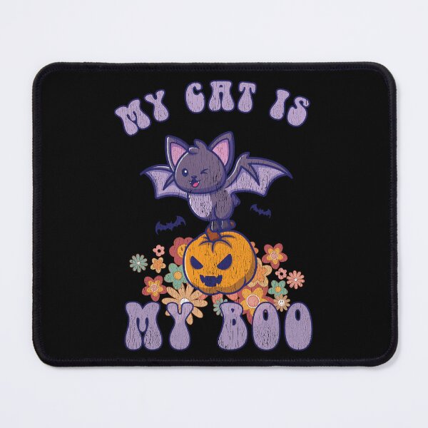 Item preview,  My Cat Is My Boo groovy halloween cat lovers ghost designed and sold by Dieowl.