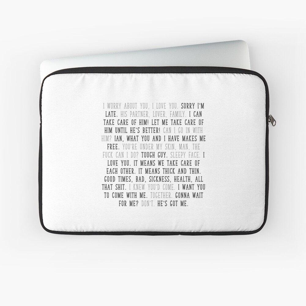 mickey milkovich quotes Zipper Pouch for Sale by Martina Antonelli