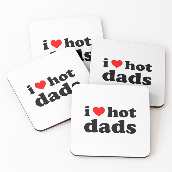 Item preview, I Love Hot Dads Funny Red Heart Love Dads designed and sold by BELASKRI STORE.