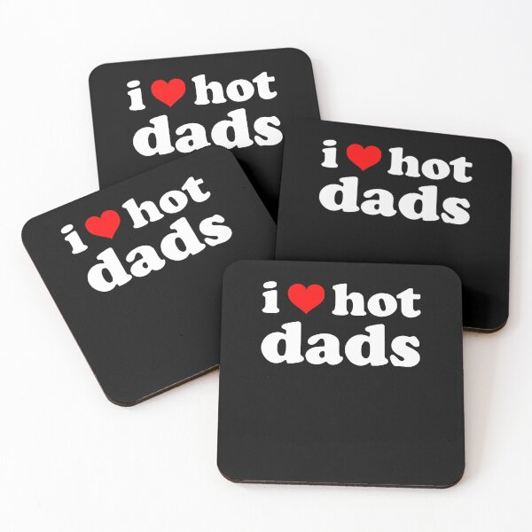 Item preview, I Love Hot Dads Funny Red Heart Love Dads designed and sold by BELASKRI STORE.
