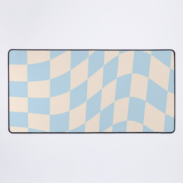 Aesthetic Simple Modern Wavy Blue Checkered Design | Greeting Card