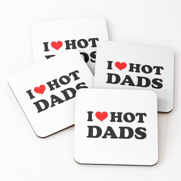 Item preview, I Love Hot Dads Funny Red Heart Love Dads designed and sold by BELASKRI STORE.