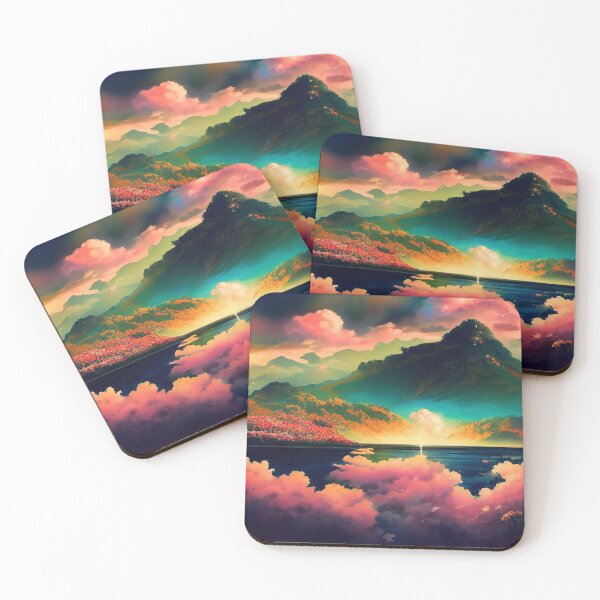 Item preview, Colorful mountainrange Dreamscape designed and sold by PeanutArtCorner.