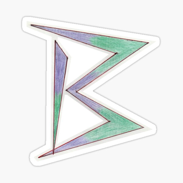Geometrical Letter B Sticker