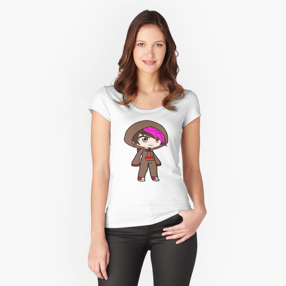 Gacha club girl. Ponytail style girl with pink lock. Gacha girl in  sweatshirt. Greeting Card by gachanime