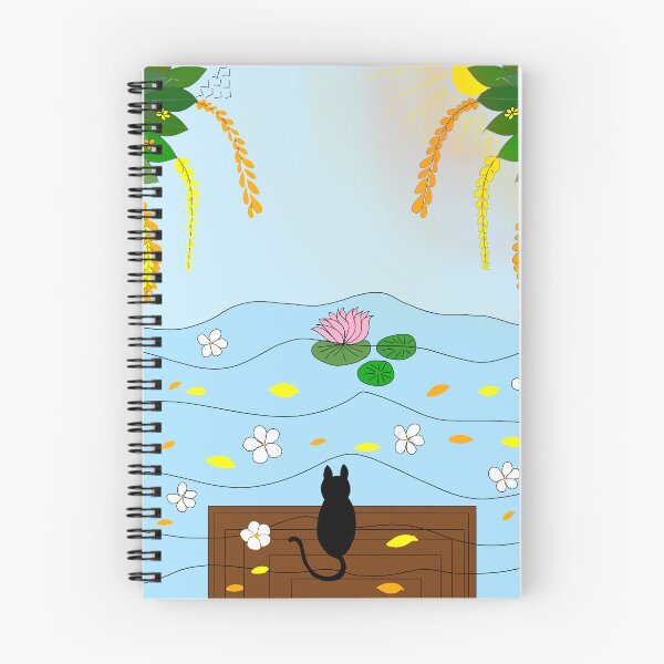 Item preview,  Cat watching sunset at a beautiful riverside. designed and sold by Darkies-store.