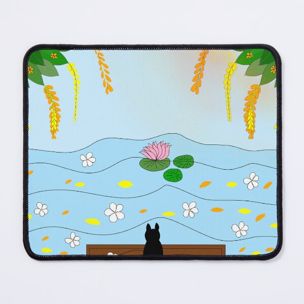 Item preview,  Cat watching sunset at a beautiful riverside. designed and sold by Darkies-store.