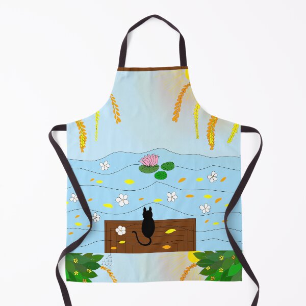 Item preview, Cat watching sunset at a beautiful riverside. designed and sold by Darkies-store.