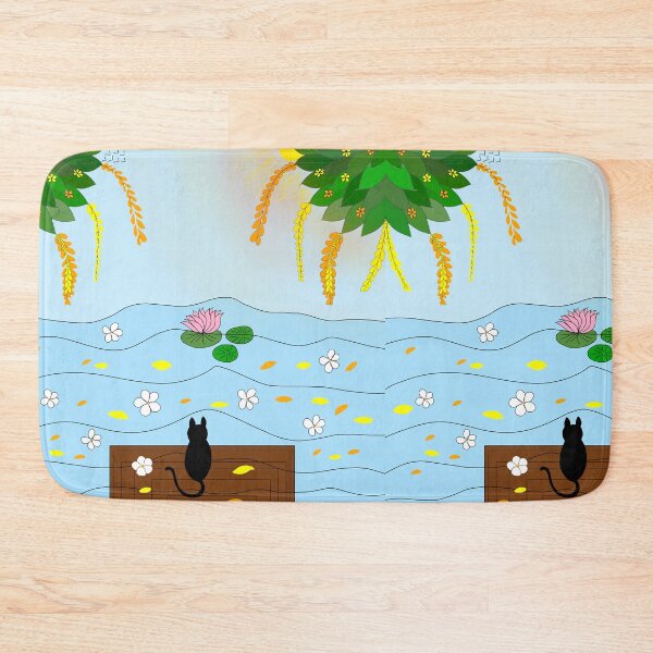 Item preview,  Cat watching sunset at a beautiful riverside. designed and sold by Darkies-store.