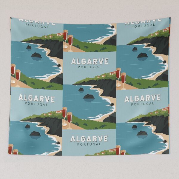 Item preview, Algarve Portugal Retro Travel Art Vintage designed and sold by KrisSidDesigns.